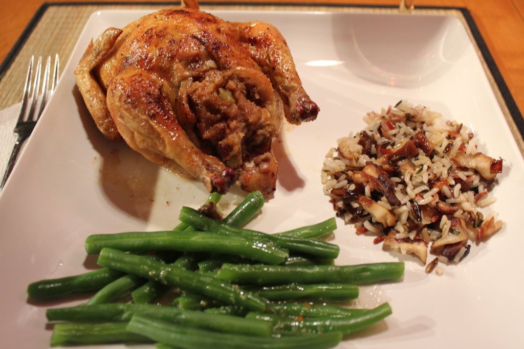Wild Rice & Fruit Stuffed Cornish Game Hen - Healthy Recipes